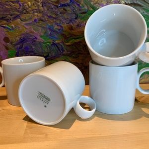 4 x loft white dinnerware mugs